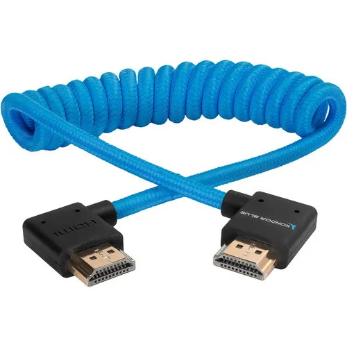 Kondor Blue Coiled Right-Angle High-Speed HDM