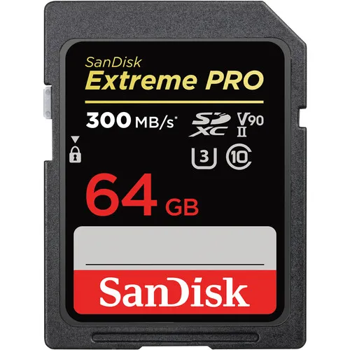 SanDisk 64GB Extreme Pro SD Card |300MB/s